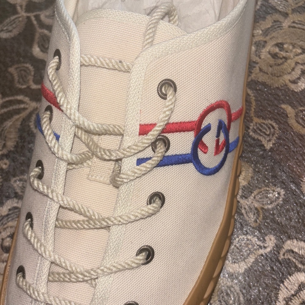 Gucci White Sneakers with Red and Blue Accents. Accepting all offers! - Picture 6 of 11